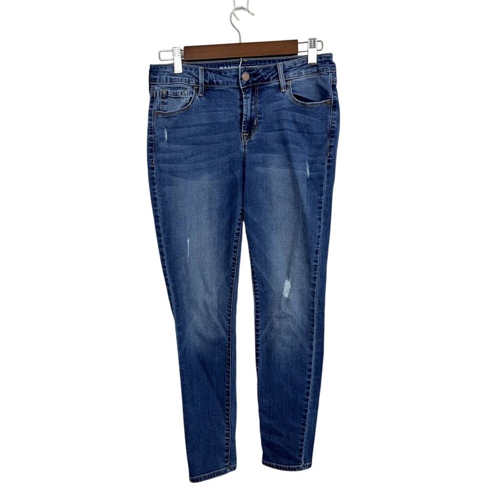 Old Navy Mid-Rise Rockstar Super-Skinny Jeans Women's 6 Petite Denim Medium